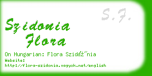 szidonia flora business card